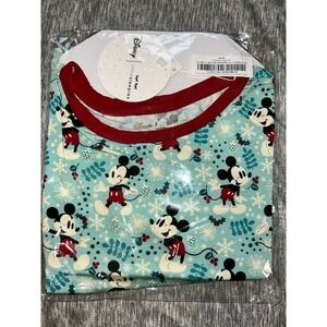 Little Sleepies Mickey Mouse winter wonderland men's bamboo pajama top XL‎ NIB